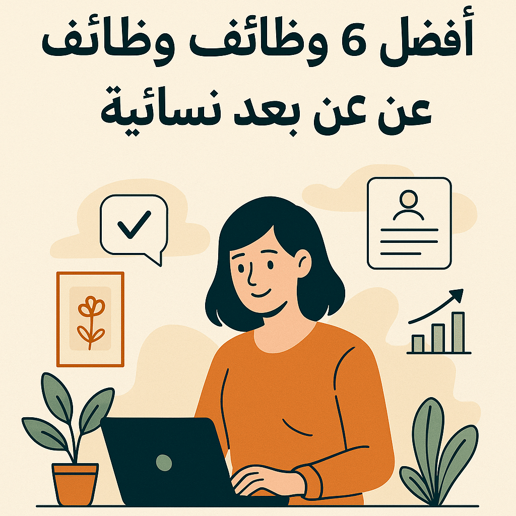 أفضل 6 وظائف شركات عن بعد نسائية