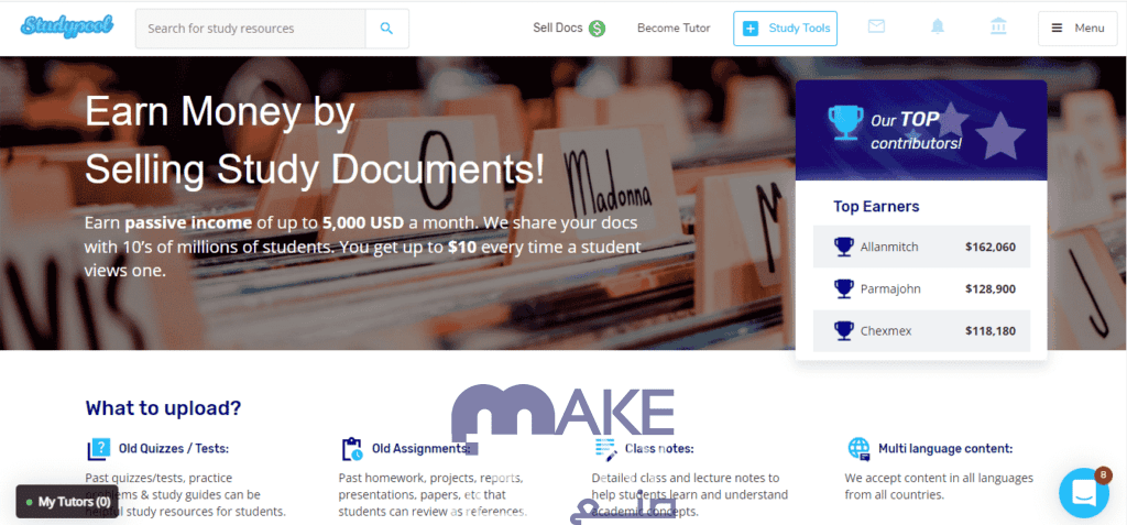 الربح من خلال موقع ستدي بول StudyPool