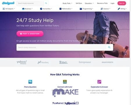 طريقة استخدام موقع studypool